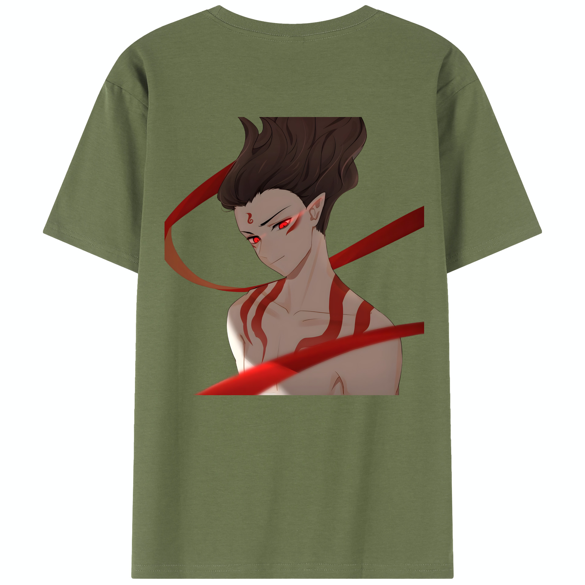 （画像用） Ne Zha 2 ナタ 魔童の大暴れ 綿100％半袖Tシャツ（背面プリント）